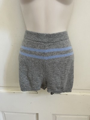 FIND ME NOW RARE! Heather Grey Cashmere Pull On Sweater Short Shorts Sz XS/S