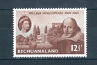 Bechuanaland 1964 William Shakespeare stamp. MNH Sg 185