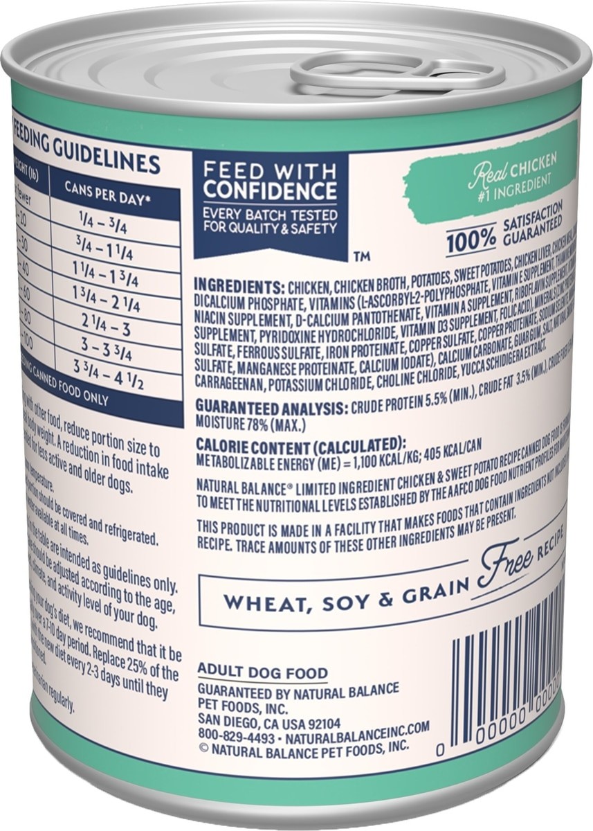 Natural Balance LID Dog Food Bundle: Chicken & Duck Formula Canned thumbnail 3