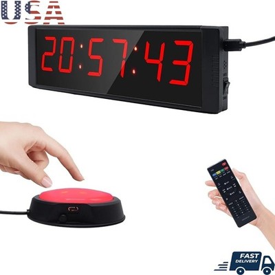 Digital Gym Timer Countdown Stopwatch Interval Timer Remote Control LED Display