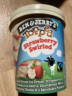 Ben and Jerry s Empty Leer Cup Ice Cream One Love Strawberry Swirled 2019