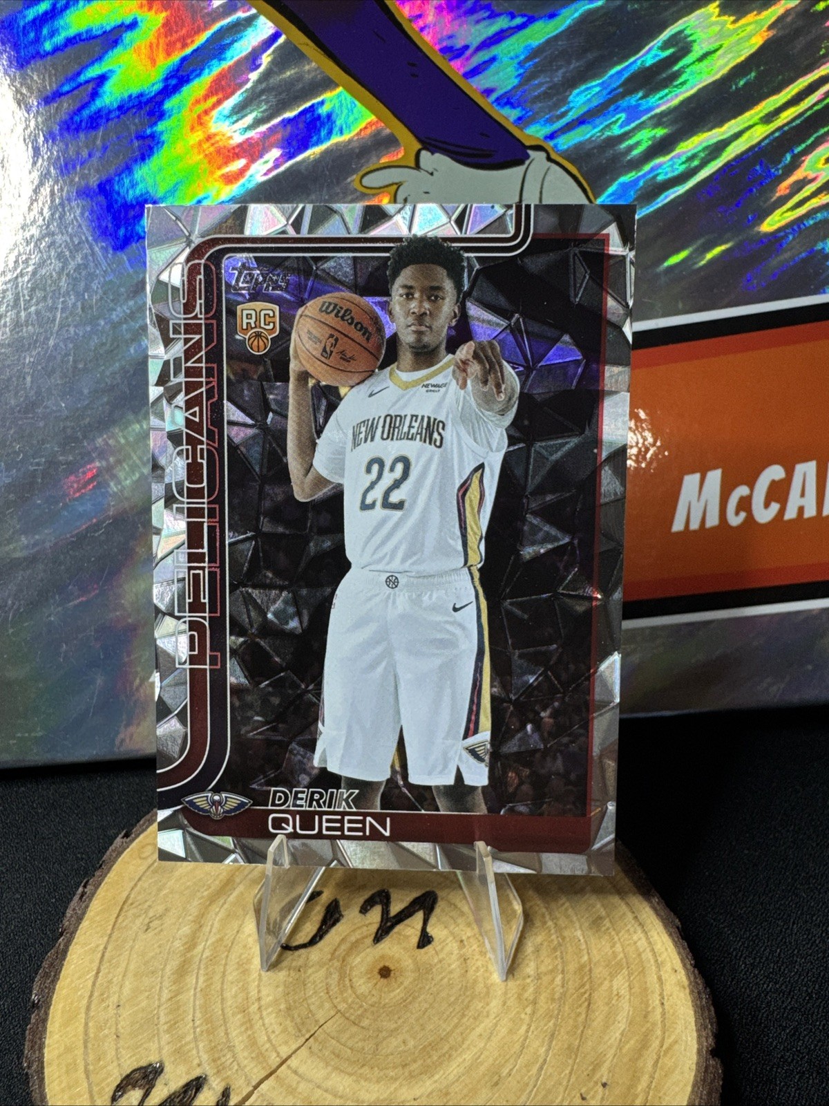 2025-26 TOPPS BASKETBALL DERIK QUEEN RC DIAMANTE PARALLEL #213 NEW ORLEANS