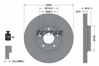 Textar 92292205 Bremsscheibe FüR Hyundai Kia