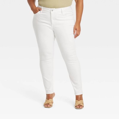 Ava & Viv Womens Mid Rise Classic Fit Full Mid-Rise Skinny Jeans