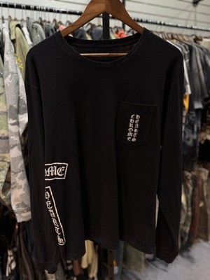 Chrome Hearts Black White Long Sleeve Shirt RARE (Large) Authentic Tee Bar
