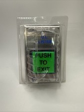 Push To Exit Alarm Controls TS-2-2 Exit Steel wallplate NEW