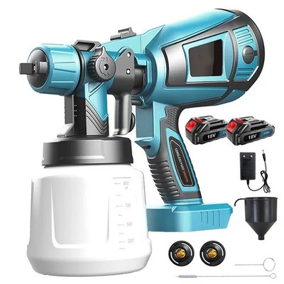 High-Efficiency Spray Gun Kit for Various Painting Projects-2 X 3.0AH battery
