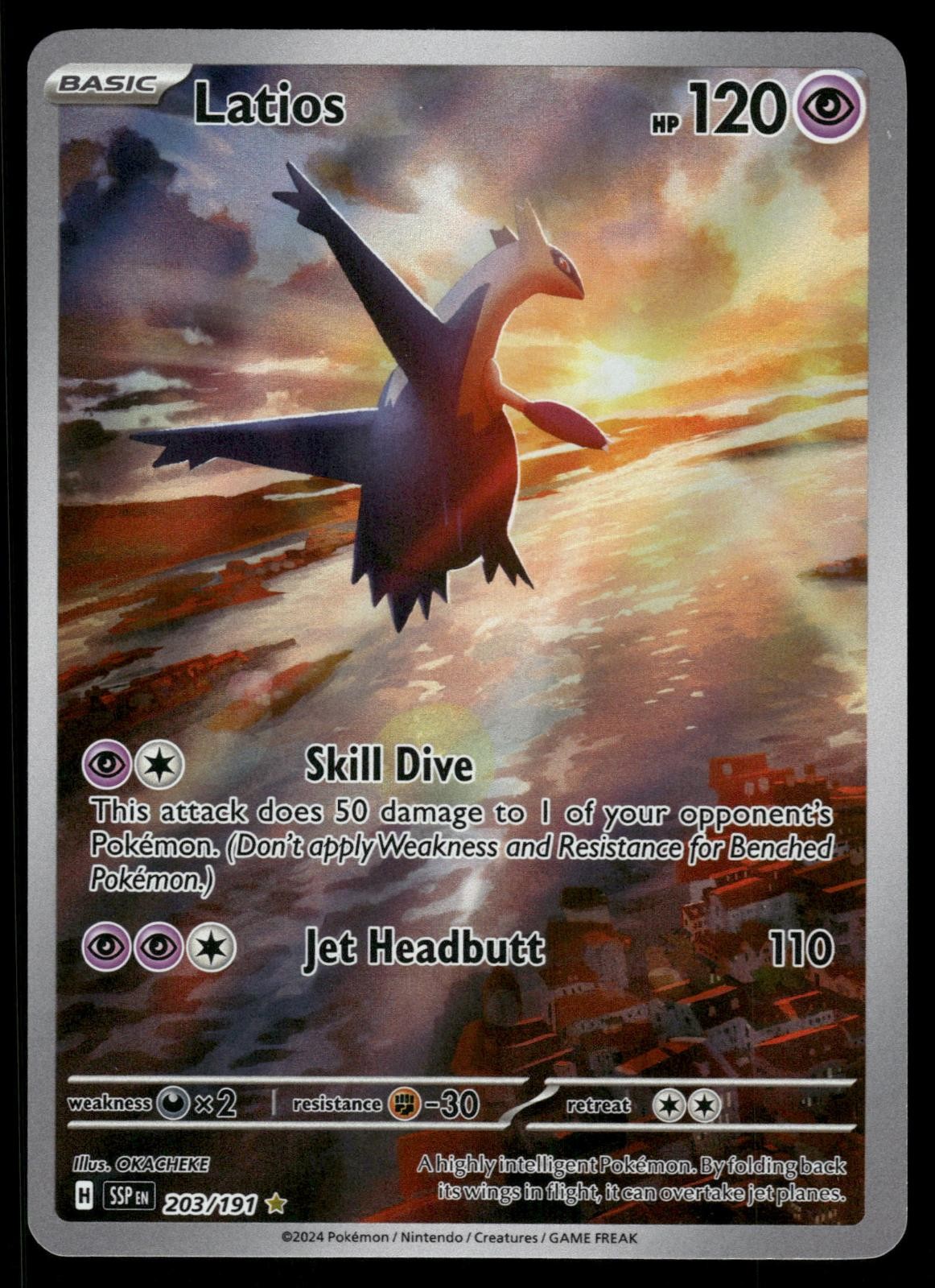 Latios 203/191 Illustration Rare Surging Sparks Pokemon Holo Near Mint