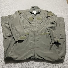 US Military CWU-27/P Flight Suit Coveralls Mens 40R Sage Green Fire Resistant