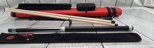 Poison Venom 2 Pool Cue w Red Hard Case/ Xtra Predator Cue/Bridge Head