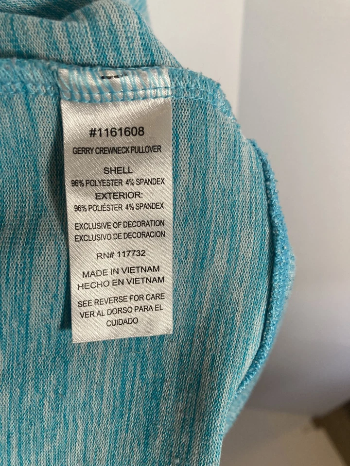 Gerry Women’s Pullover Shirt Stretchy Soft Zip Neck Long Sleeve - Size S - Image 4 of 4