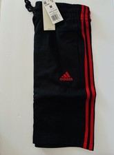 Adidas Essentials 3-Stripes Single Jersey Shorts Black/Better Scarlet Size M