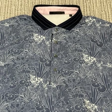 Greyson Performance Stretch All Over Print Wolf Pattern Golf Polo - Men's XL