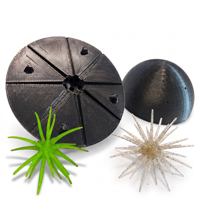 #ad Urchin Fuzzy Dice Soft Plastic Bait Mold DIY Bass Fishing Lure $54.99