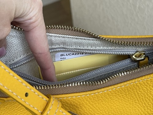 Dooney & Bourke Lucca Small Purse Dandelion Yellow Leather Shoulder Bag SOLD OUT - Picture 7 of 7