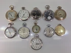 Vintage / Antique Pocket Watch Collection X11 Gruen, Westclox, Etc. Restoration