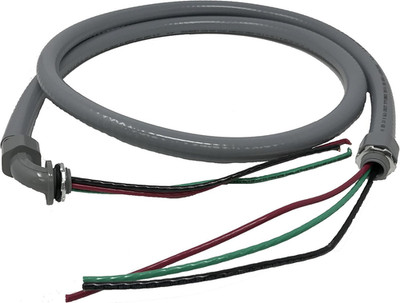 Power Whip Assembly, 1/2-Inch X 6 Ft Nonmetallic Liquid Tight Flexible Electrica