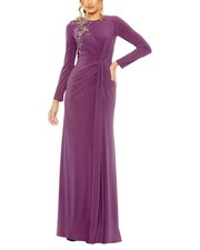 Mac Duggal Jersey Gown Women's Gray 4