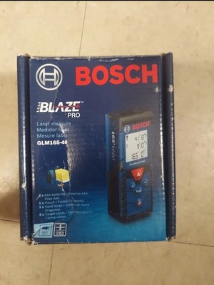 Bosch GLM165-40 BLAZE Pro Laser Measure, LCD Display, Case, Laser Technology