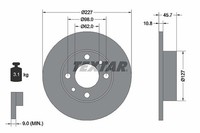 2X Textar Bremsscheibe Hinterachse, Vorderachse U.A. FüR Autobianchi, Fiat