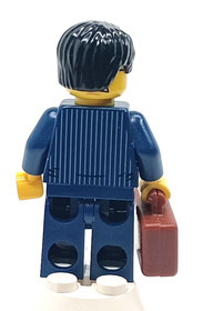 LEGO Space Businessman pinstripe suit suitcase Alien Conquest minifigure 7051