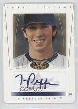2004 Fleer Hot Prospects Draft Edition Die-Cut Trevor Plouffe #83 Auto 0o9