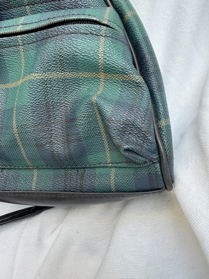 Villager на Liz Claiborne 90-х женщин винтажный клетку треугольник рюкзак слинга сумка - Изображение 4 из 4