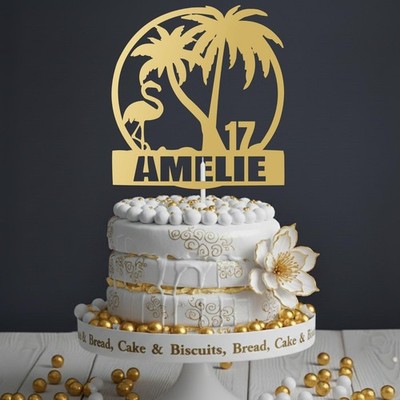 Personalisierter Acryl Tortenaufleger beliebiger Name Alter Geburtstag Party Tortendeko