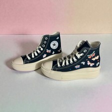 Women's US 6 Converse Chuck Taylor All Star Move Platform Sneakers Black A05994C