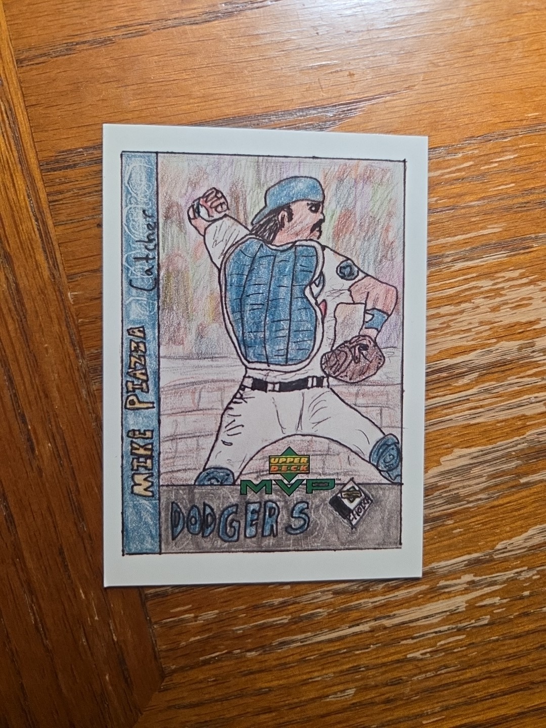 2000 Upper Deck MVP Draw Your Own Card #DT18 Mike Piazza Los Angeles Dodgers