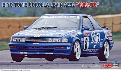 Hasegawa  20579 1/24 Biyo Tom`s Corolla Levin AE92, 1989 JTC