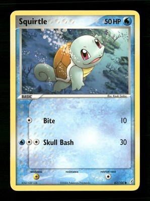 Squirtle Common Crystal Guardians 63/100 HP Pokémon TCG