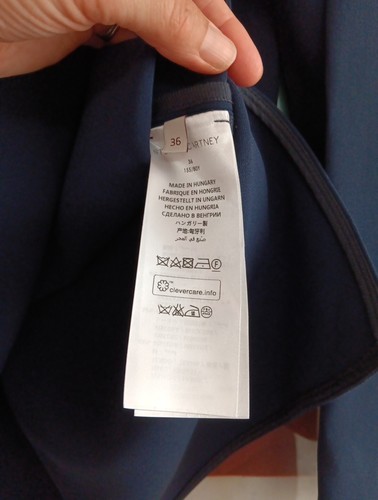 Stella McCartney Navy Blue Arlesa Zip Top Tunic Blouse UK 8 Eur 36 - Picture 6 of 8