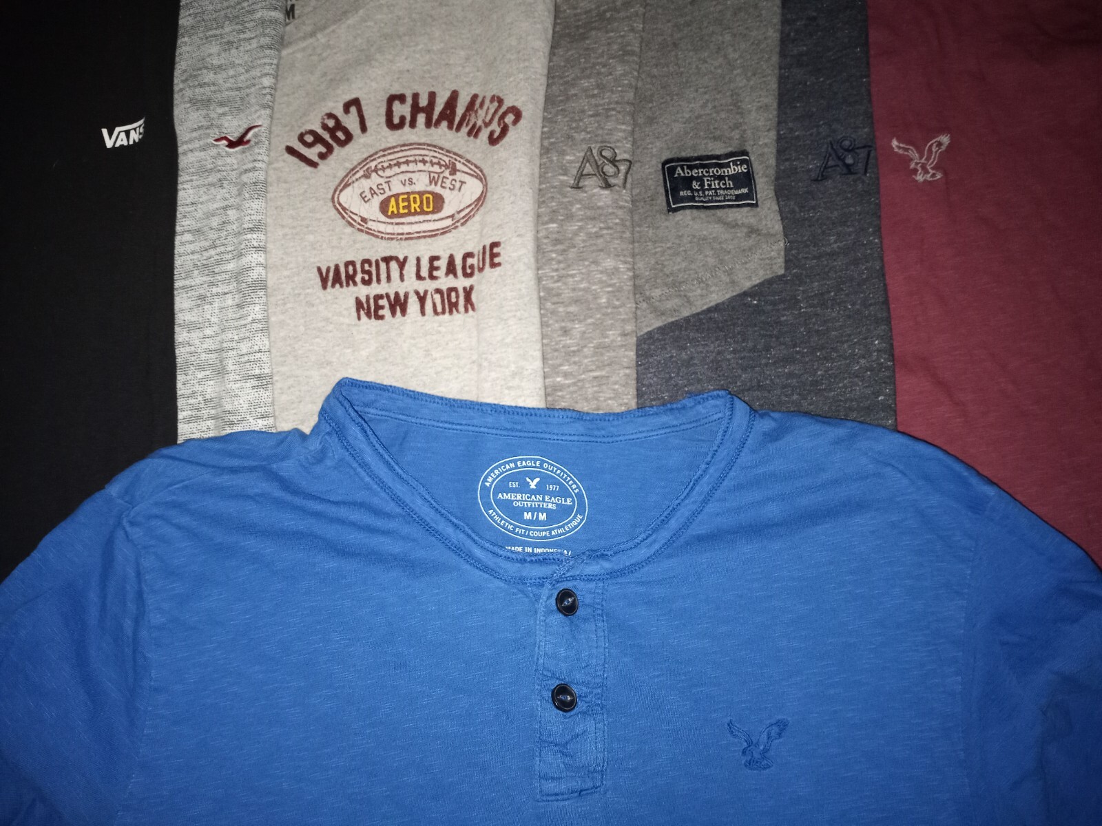 😃Lot 8 Aeropostale Abercrombie American Eagle Vans Mens T-Shirt M Medium 3  NWOT | eBay