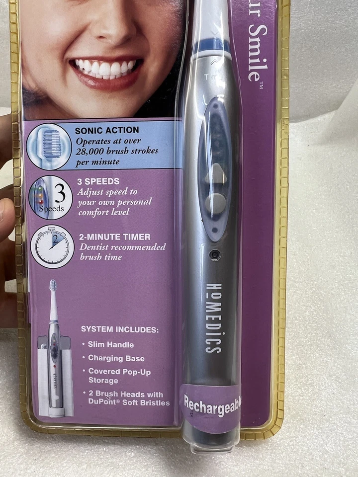 Homedics SoniDent 可充电声波电动牙刷型号 HD-510C - 2002 — 第 2/4 张图片