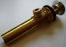 Bathroom Sink Overflow Pop Up Drain Assembly Silver Color Brass Assembly