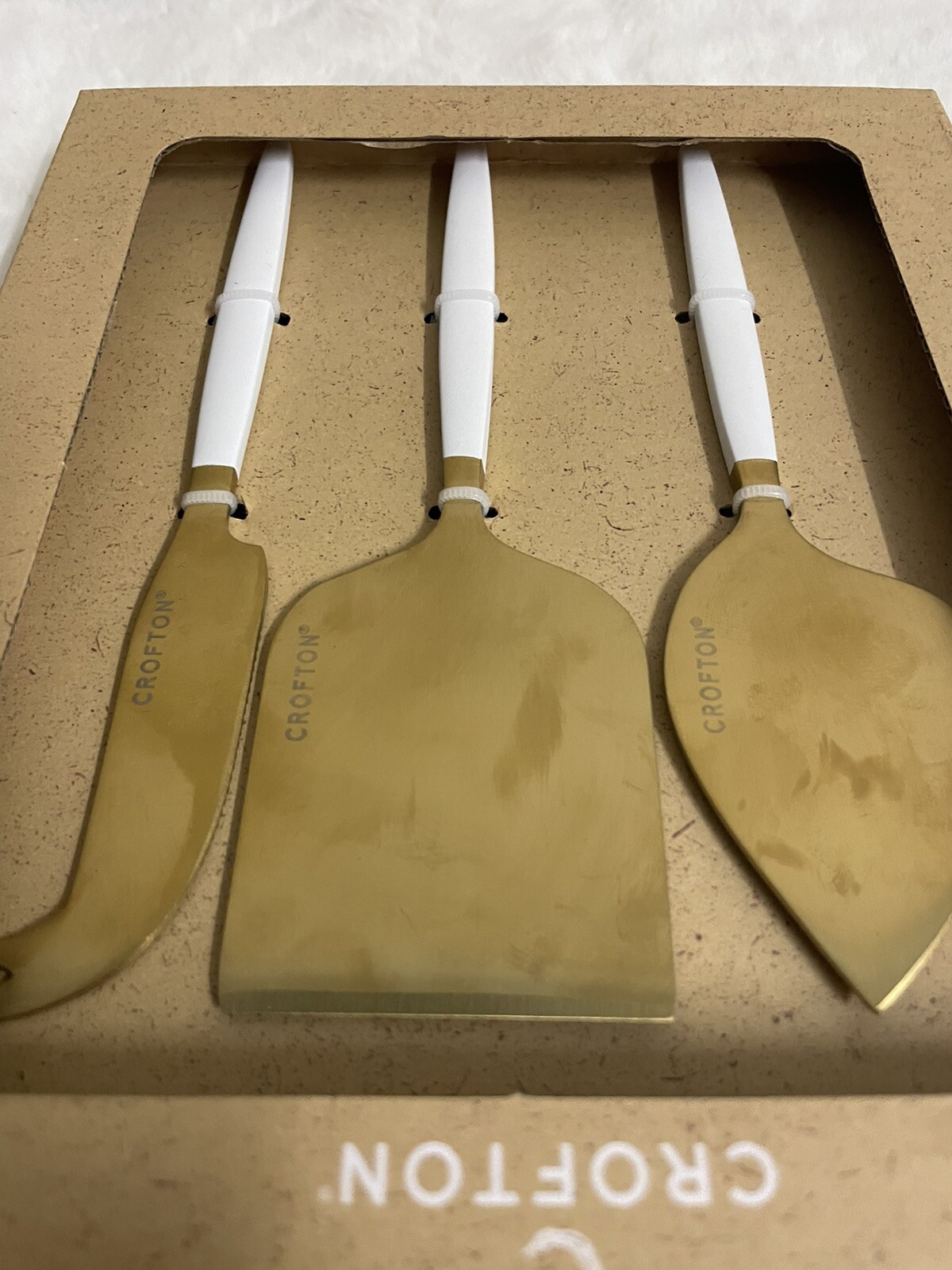 Crofton 3 piece Champagne cheese knife set Cheese Platter Knife Set eBay