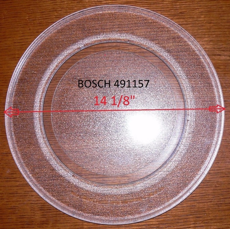 14 1/8 " BOSCH TURNTABLE PLATE / TRAY 491157 9 1/4" Roller Required GENTLY USED!