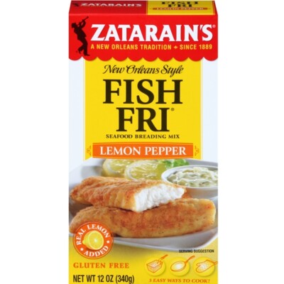 Zatarain's Lemon Pepper Fish Fri Breading Mix - 12 oz