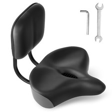 Bike Seat with Backrest Extra Wide Bicycle Tricycle Saddle Seat with BackSupport