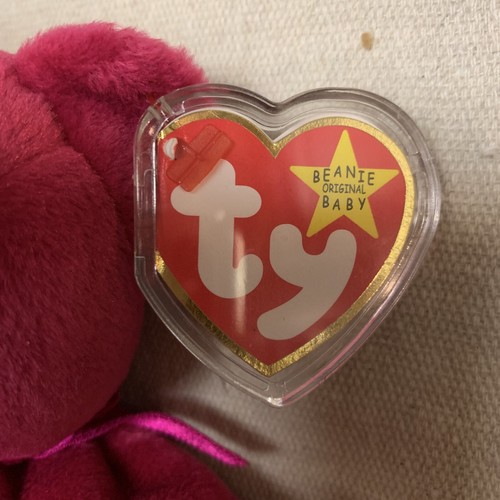 Valentina der rote Bär 1999 Beanie Baby mit Etikett Schutz - Bild 3 von 5