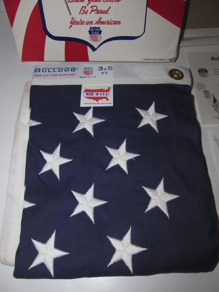 Bulldog 13州 星条旗 USA製　コットン ヴィンテージ Vintage Bulldog Colonial Flag, 13 Stars, 3 X 5 Ft