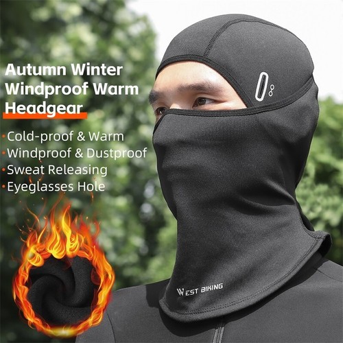 WEST BIKING Gorra Deportes de Invierno Polar Motocicleta Pasamontañas Cuello Calentador Arnés - Imagen 4 de 20