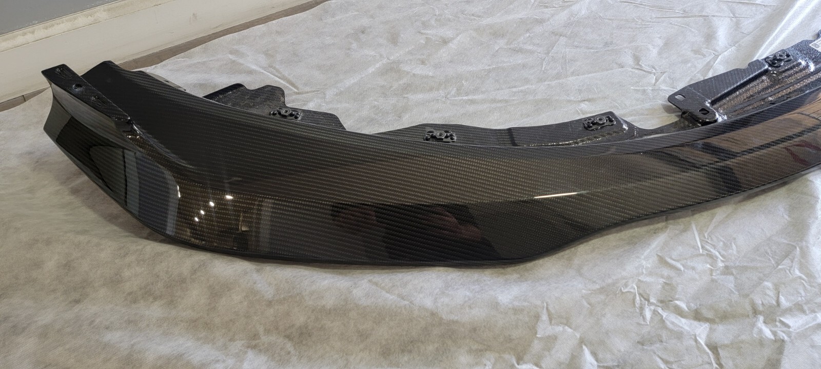 ASTON MARTIN VANTAGE CARBON FIBER FRONT BUMPER SPLITTER LIP OEM PY6317626B