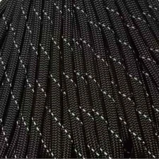 550 Paracord Reflective Black 100 ft USA MADE same day shipping