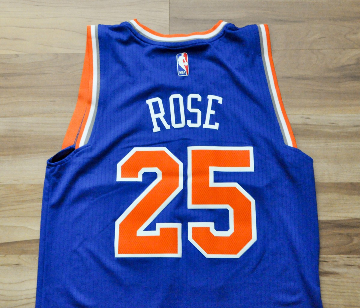 Derrick Rose #25 New York Knicks Adidas Jersey Swingman Blue