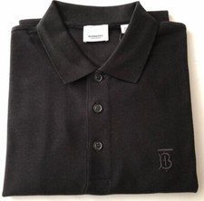 BURBERRY London Black/Nova Plaid golf polo shirt men's XL 500 retail/New w/tags