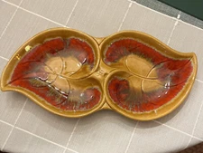 Santa Anita Ware pottery vintage leaf tray ceramic