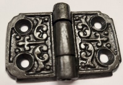 1-1/4'' Small Tiny Little Victorian Style Hinge Cast Iron Antique Vintage rustic 