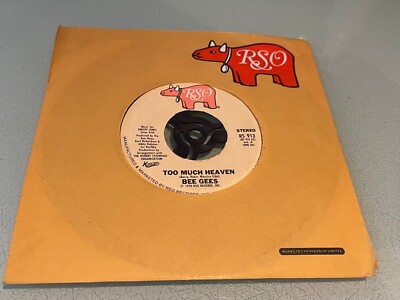 Bee Gees - Too Much Heaven - Original Vinyl Record 7'' Single - 1978 RSO Records